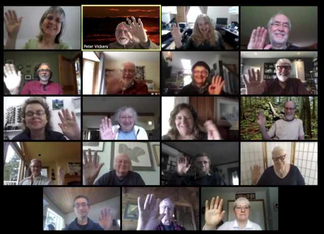 thumbnail images of zoom participants